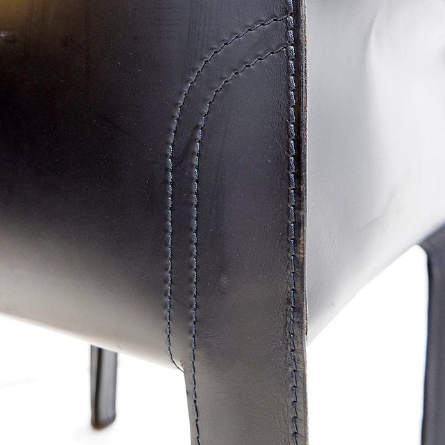 Vintage Cab 413 Chairs by Mario Bellini for Cassina, 1970s, Set of 4 For Sale - Image 10 of 16