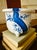 Vintage Blue and White Cherry Blossom Planter on Three Feet For Sale In Chicago - Image 6 of 7