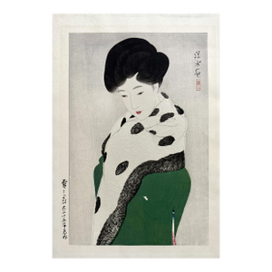 Japanese Large Woodblock Print It Looks Like Snow by Ito Shinsui