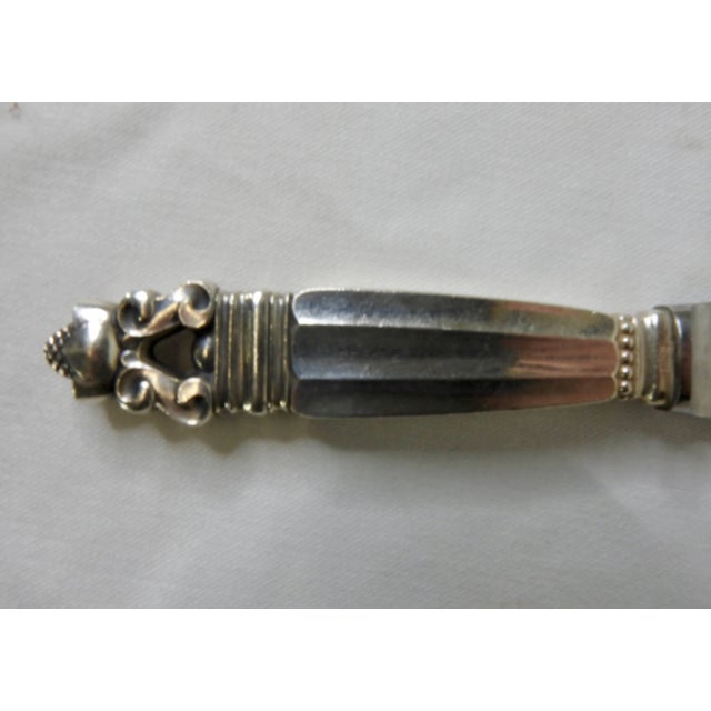 Silver 1917 Georg Jensen "Acorn" Sterling Silver Flatware For Sale - Image 8 of 11