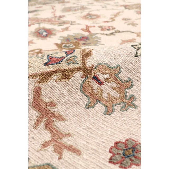 Pasargad Home Sumak Wool Area Rug, 8'11" X 12' 2", Ivory For Sale - Image 4 of 7