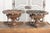 A stunning pair of 19th-century French cast iron urns, exuding classical elegance and fine craftsmanship. These decorative...