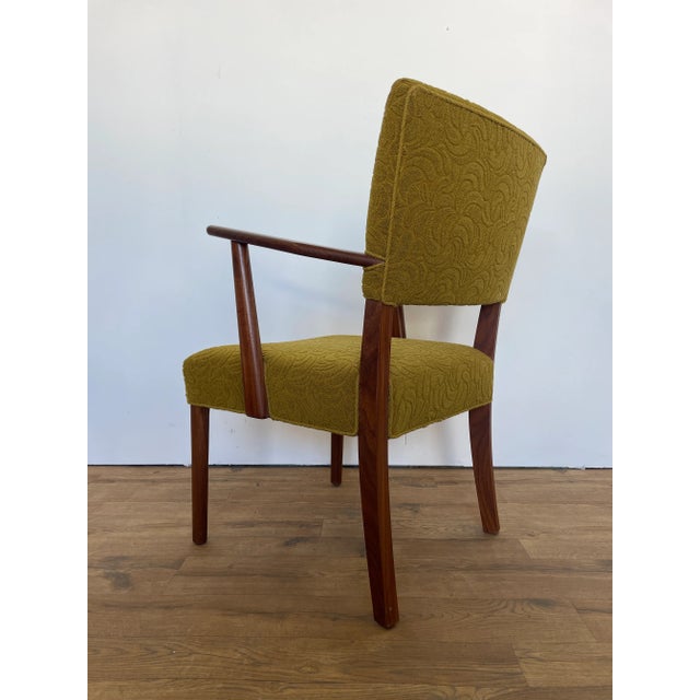 Vintage Danish Teak Chair with Green Fabric, 1970 For Sale - Image 16 of 18