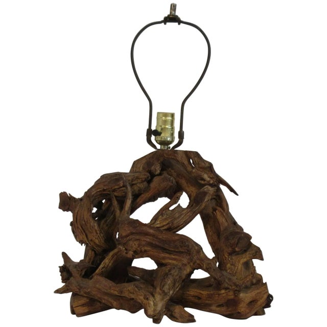 1960s Drift Wood Lamp For Sale - Image 9 of 9