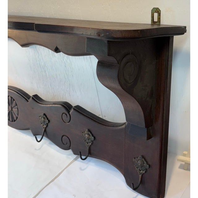 Wood Vintage French Pot Rack or Coat Rack For Sale - Image 7 of 12