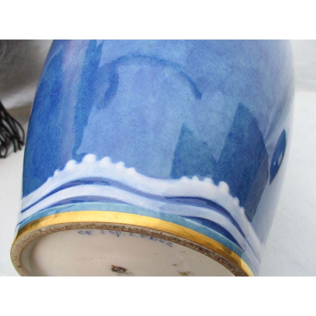 Art Deco Sevres Porcelain Large GingerJar Signed by Artist Leduc 1920s For Sale In New York - Image 6 of 11