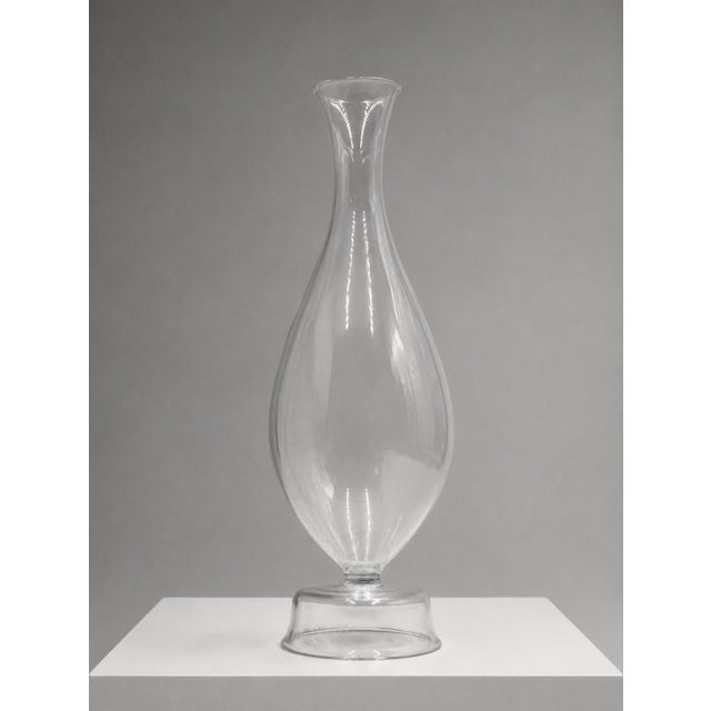 Italian Aldo Cibic for Paola C Pims Signed Italian Blown Glass Bottle Vase For Sale - Image 3 of 11