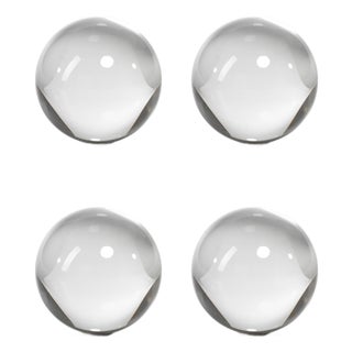 2.75-Inch Diameter Jacy Crystal Glass Balls, Set of 4 For Sale