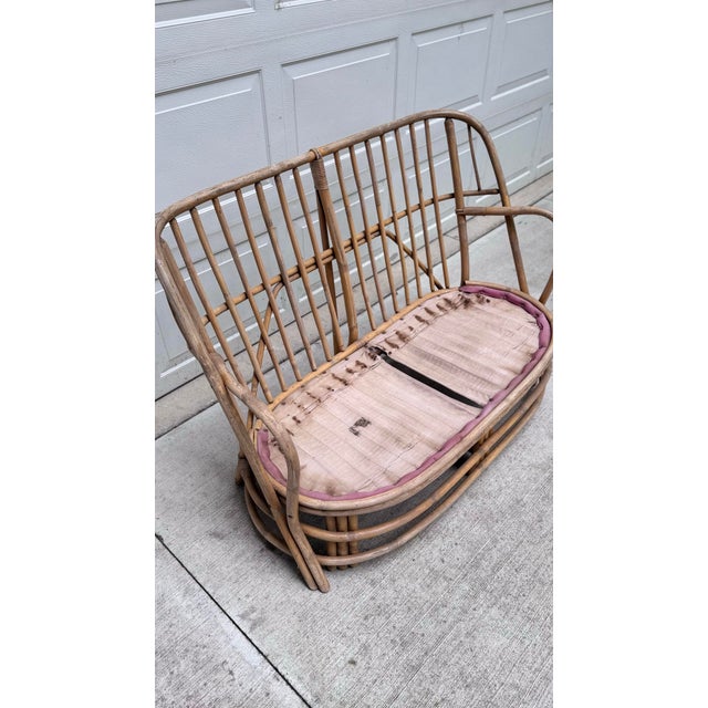 Vintage condition, springs are in tact and it is in nice condition. Needs a cushion. 58 inches wide, 34 inches deep and 34...