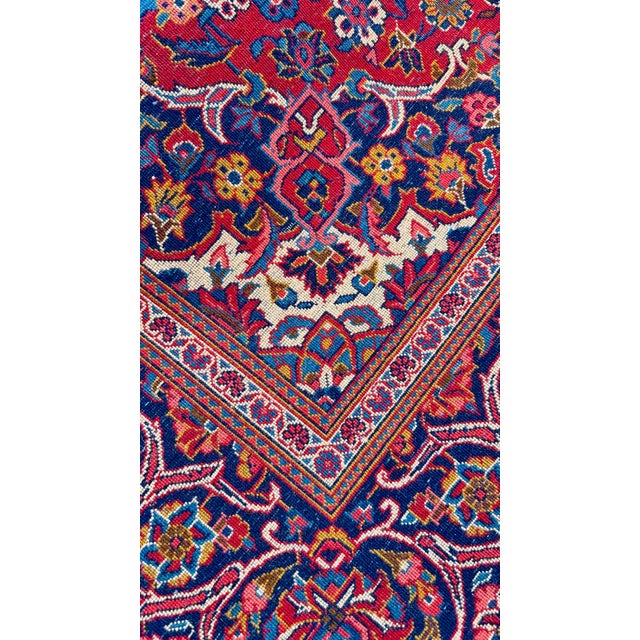 Persian Antique Kashan Persian rug 4'6" x 6'11" For Sale - Image 3 of 3