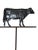 Folk Art Antique Painted Copper Cow Weathervane Sculpture Painted Black, 9” X 16” For Sale - Image 3 of 11
