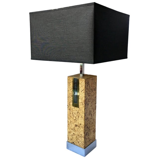 Mid-Century Modern Mixed Metal Cork Lamp by Mutual Sunset For Sale In Philadelphia - Image 6 of 6