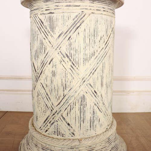 English Cylindrical Sculpture Stand For Sale - Image 5 of 8