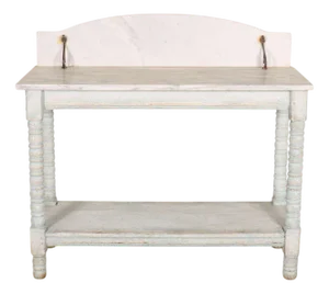 English Painted Marble Top Washstand