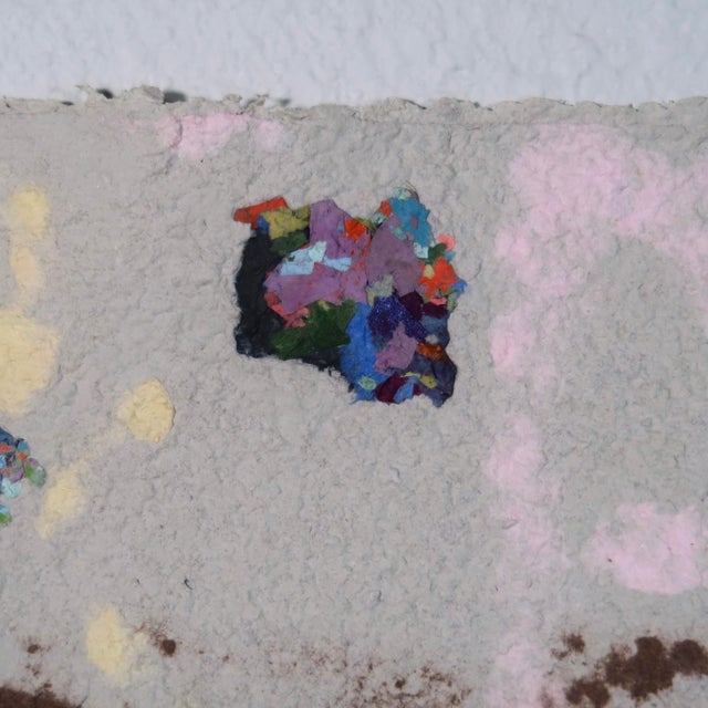 Original Abstract Textured Fiber Base Mixed Media Painting in Soft Grey, Pink, and Earth Tones by Casey R Klein For Sale In Tulsa - Image 6 of 16
