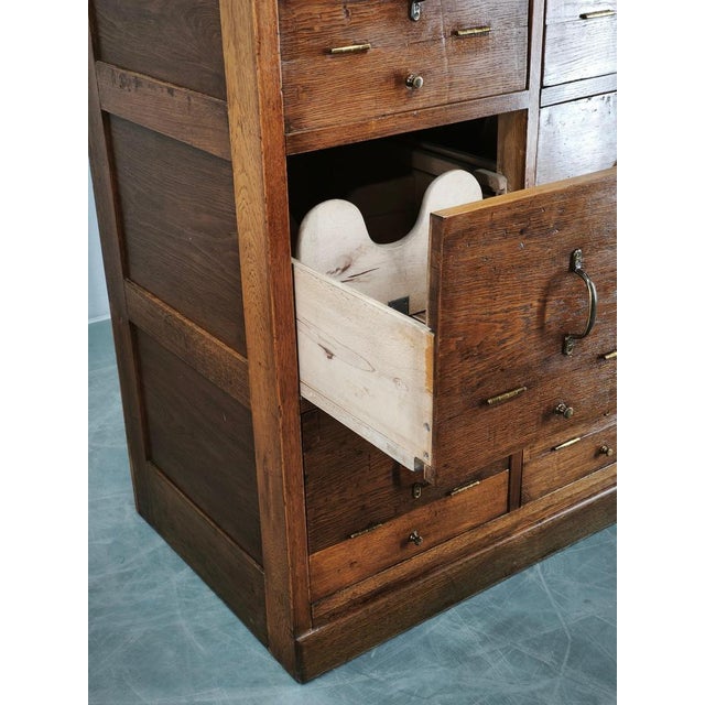 Czech Oak Filing Cabinet from Baťa Factory, Zlín, 1930s For Sale - Image 14 of 18