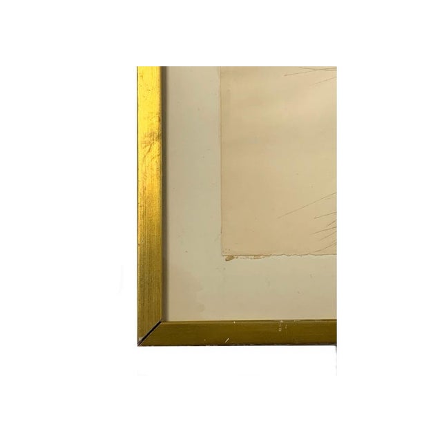 1960s Mid Century Modern Cattail Drawing by Bruce Dorfman (Am. Born 1936) For Sale - Image 9 of 11