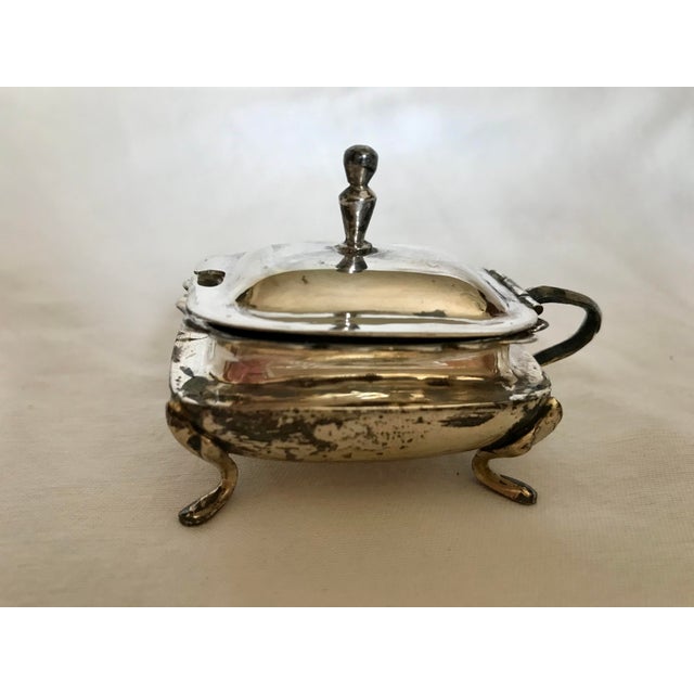 Vintage Sterling Silver Victorian Footed Salt Cellar Made in Mexico For Sale - Image 9 of 11