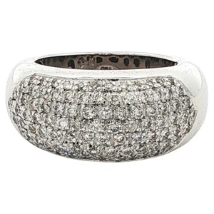 Vintage 18K White Gold Diamond Ring, 1.5 Carat — European Elegance, Size 6