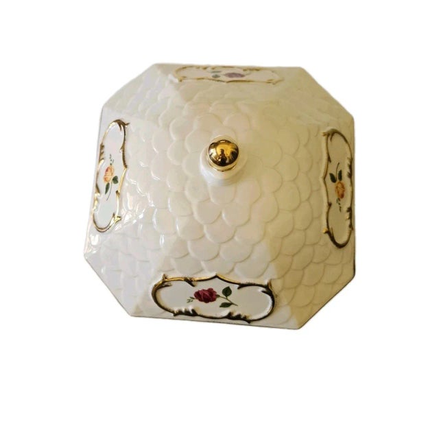 1990s 1990s Royal Albert Old Country Roses Gazebo Cookie Jar For Sale - Image 5 of 7