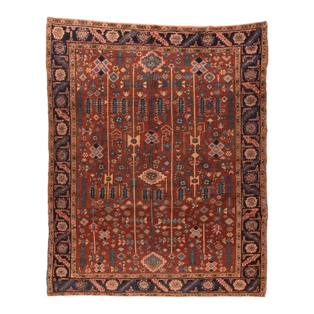 Antique Hand Made Heriz Persian Rug For Sale