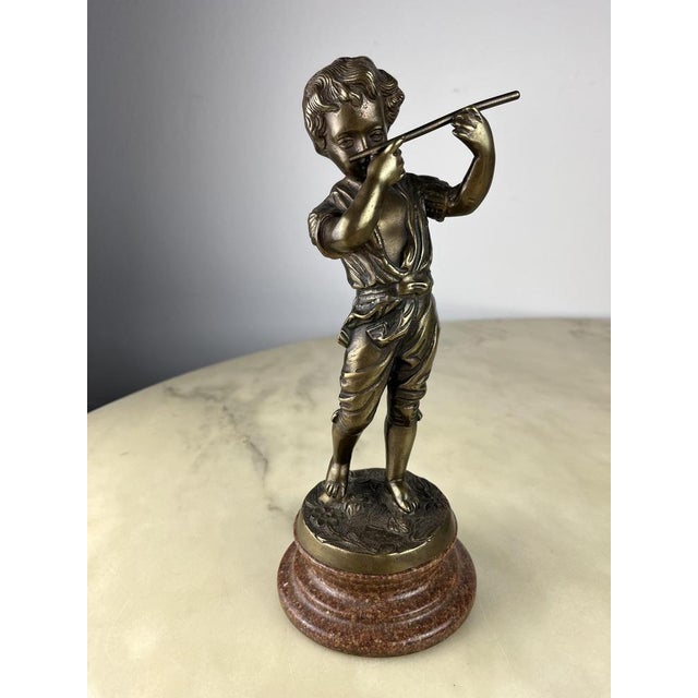 Metal Italian Bronze Figurine, 1970s For Sale - Image 7 of 14