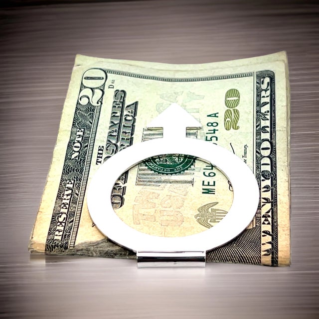 Contemporary Tiffany & Co Estate Circle Arrow Money Clip Sterling Silver For Sale - Image 3 of 10
