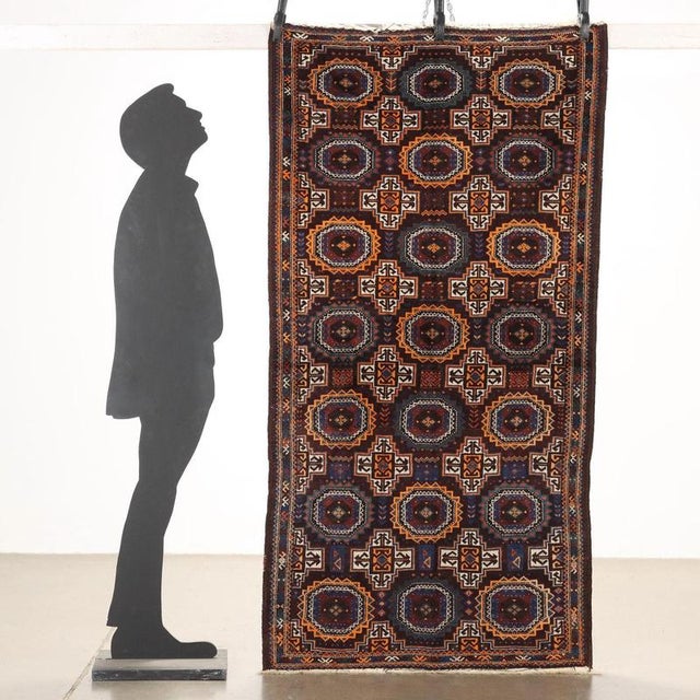 Beluchi wool rug, fine knot and handmade. This piece is attributed to the mentioned designer/maker. It has no attribution...