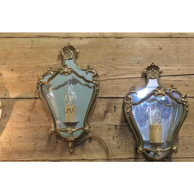 Goldenrod Louis XV French Wall Lights, 1950, Set of 3 For Sale - Image 8 of 10