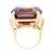 98.96 Carat Emerald Cut Citrine in 14k Yellow Gold Retro Ring, Size 5 For Sale - Image 4 of 5