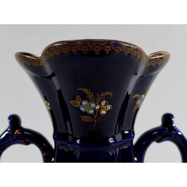 Vase in Midnight Blue Earthenware from Fives Lille For Sale - Image 17 of 18