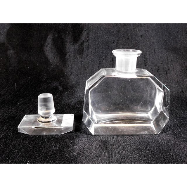 Art Deco 1950s Cut Crystal Perfume Bottle For Sale - Image 3 of 3