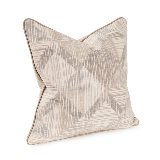 Prisma Natural 20x20 Poly Filled Pillow For Sale In Chicago - Image 6 of 11