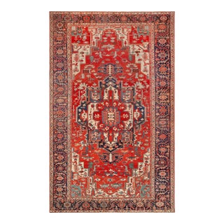 Nazmiyal Collection Large Antique Persian Heriz Serapi Rug For Sale