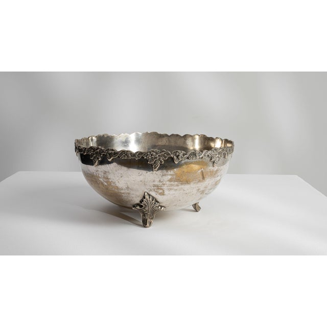 Early 20th Century Early 20th Century France Baroque Silver Serving Bowl For Sale - Image 5 of 15