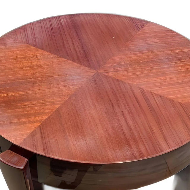 Postmodern 1990s Dakota Jackson "Eland" Round Mahogany Side Table For Sale - Image 3 of 4