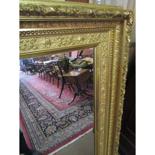 Wood 19thc Aesthetic Movement Massive Giltwood Mirror For Sale - Image 7 of 9