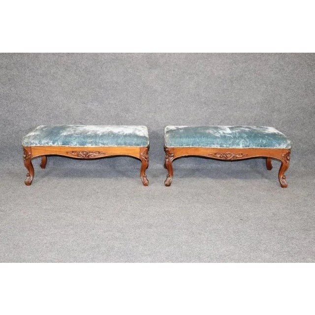 Walnut American Victorian Foot Stools Attributed to Belter - A Pair For Sale In Philadelphia - Image 6 of 13