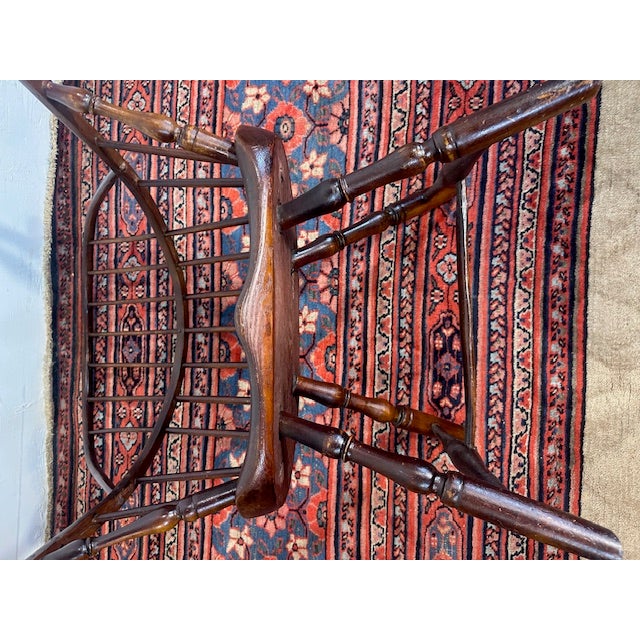 Brown Early 1900s Antique Barrel Desk Chair For Sale - Image 8 of 9