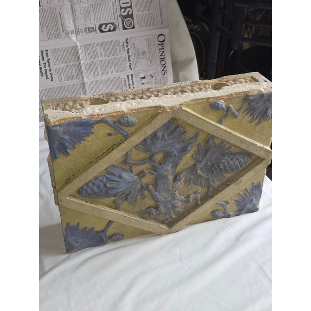 Early 20th Century Architectural Fragment Tile With Pinecone Motif For Sale - Image 9 of 12