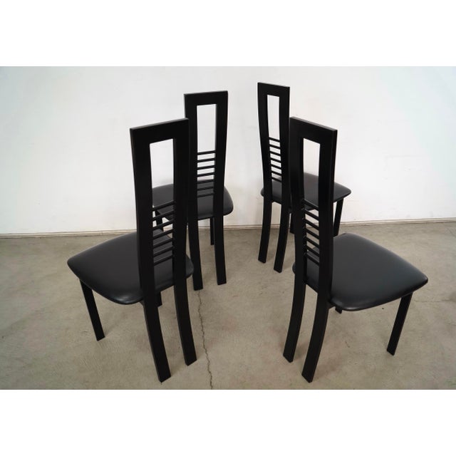 1980’s Postmodern Canadian Dining Chairs - Set of 4 For Sale - Image 10 of 12