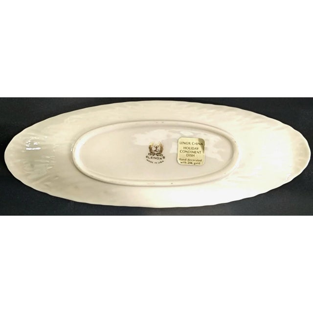 Lenox Fine China 24k Gold Hand-Painted Condiment Dish For Sale In Los Angeles - Image 6 of 8