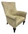 Contemporary Wingback Chair With Spiral Pattern For Sale