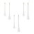 Contemporary Iridescent Glass Drop Ornament (Set of 6) For Sale - Image 3 of 3