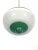 Mid-Century Green Lacquer and Milk Glass Pendant, Italy, 1950s For Sale - Image 9 of 10
