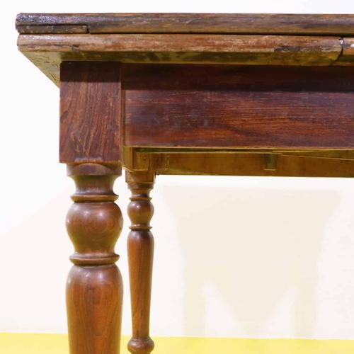 Extendable Wooden Dining Table with Turned Legs For Sale - Image 6 of 11