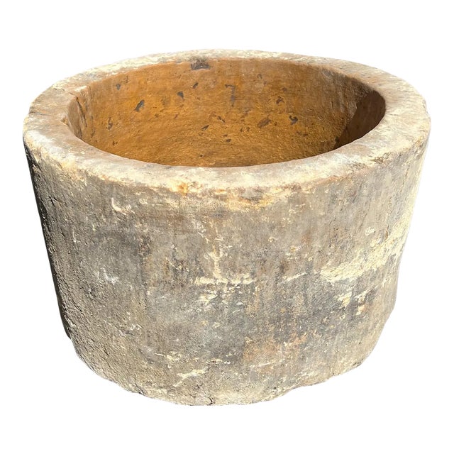 Antique Old India Stone Bowl For Sale