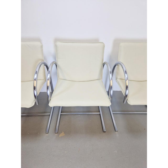 Postmodern Leather Cirkel Chairs by Karel Boonzaaijer & Pierre Mazairac for Metaform, 1980s, Set of 4 For Sale - Image 11 of 17