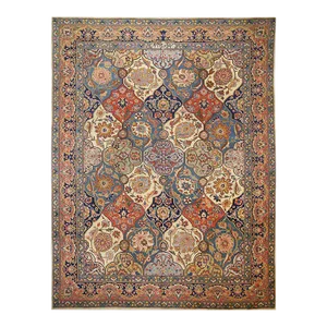 1940s Old Persian Tabriz Area Rug 8’7″ X 11’1″