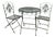 Folding Wrought Iron Garden Furniture Set, 1980s, Set of 3 For Sale